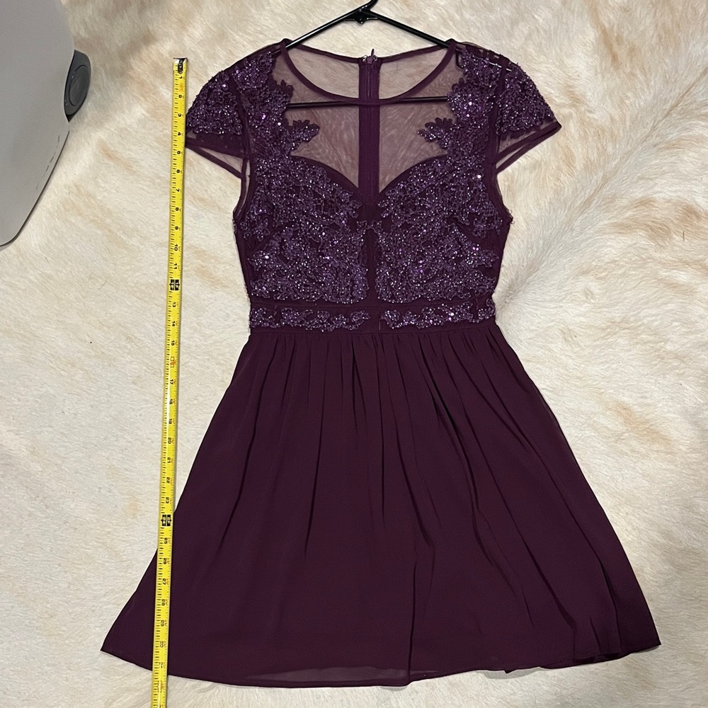 Francesca's Collections Deep Purple Mini Dress
